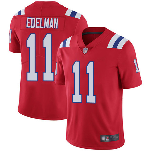 New England Patriots Football 11 Vapor Limited Red Men Julian Edelman Alternate NFL Jersey